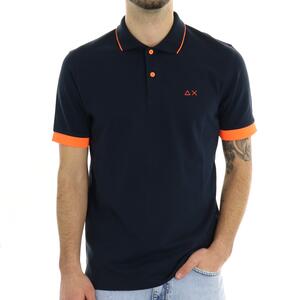 POLO CONTRASTI FLUO BLU
